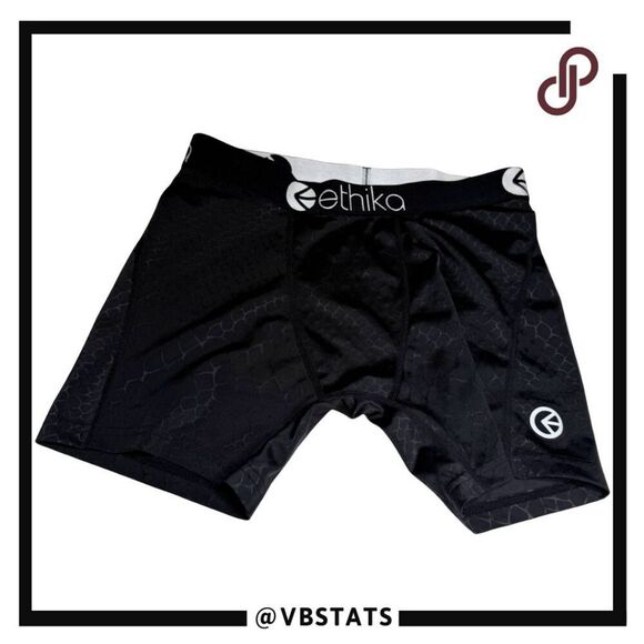 Ethika Men's Phyton Embossed Pull On Mid Boxer Brief Undewear Black Size Medium - Picture 1 of 3